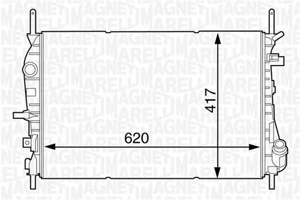 MAGNETI MARELLI Радиатор, охлаждение двигателя 350213122300